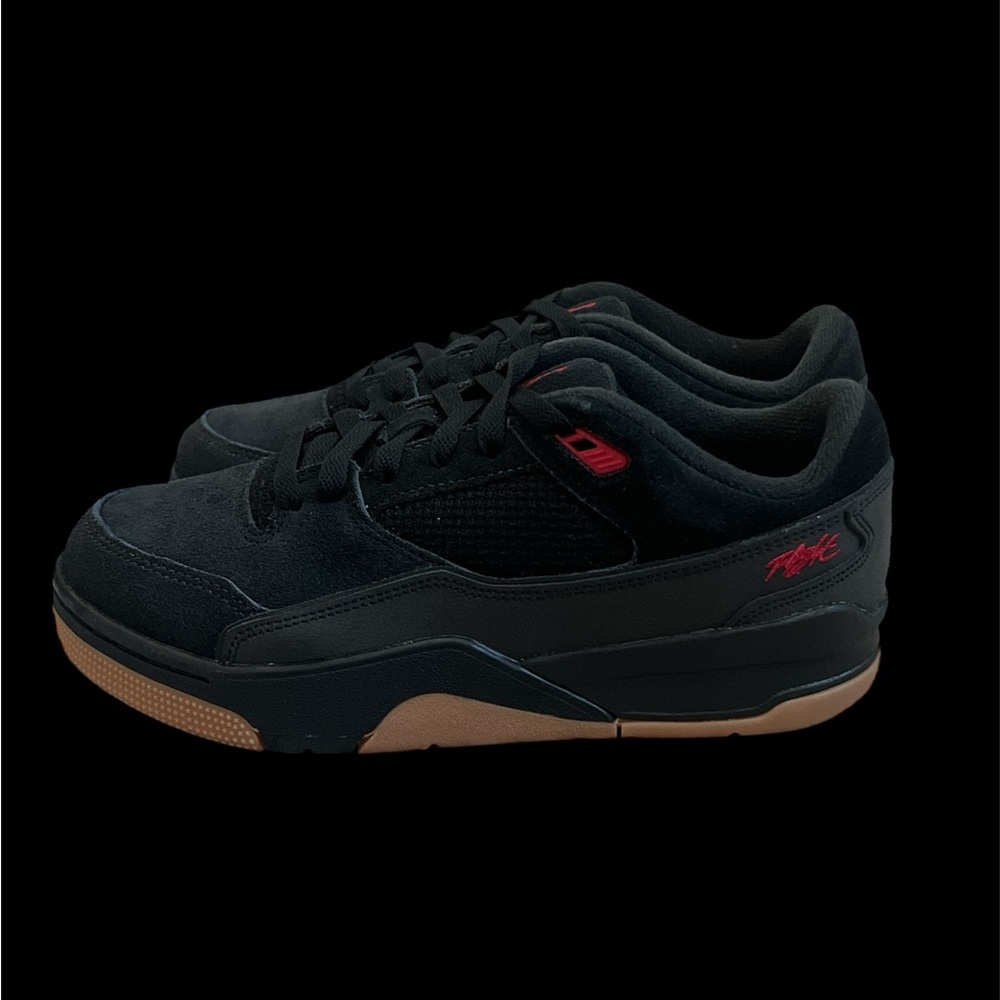 Jordan Flight Court Youth Size 6.5 Women's‎ Size 8 Black Suede Shoes HF3333 001